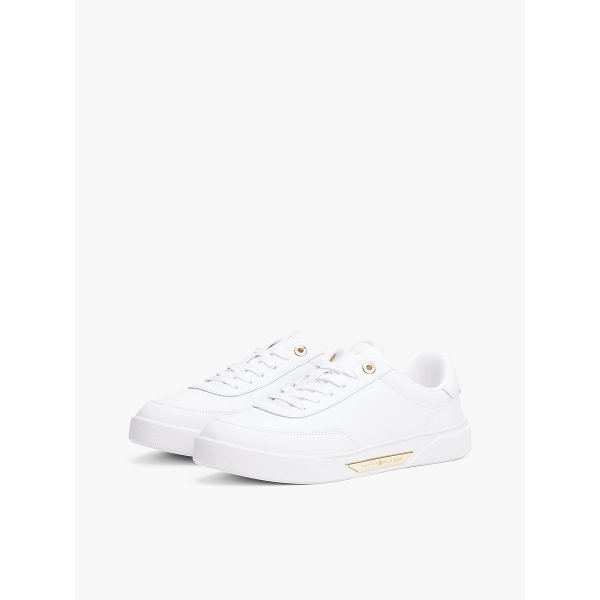 TOMMY HILFIGER - Zapatillas De Cuero Essential Chic Blanco Tommy Hilfiger