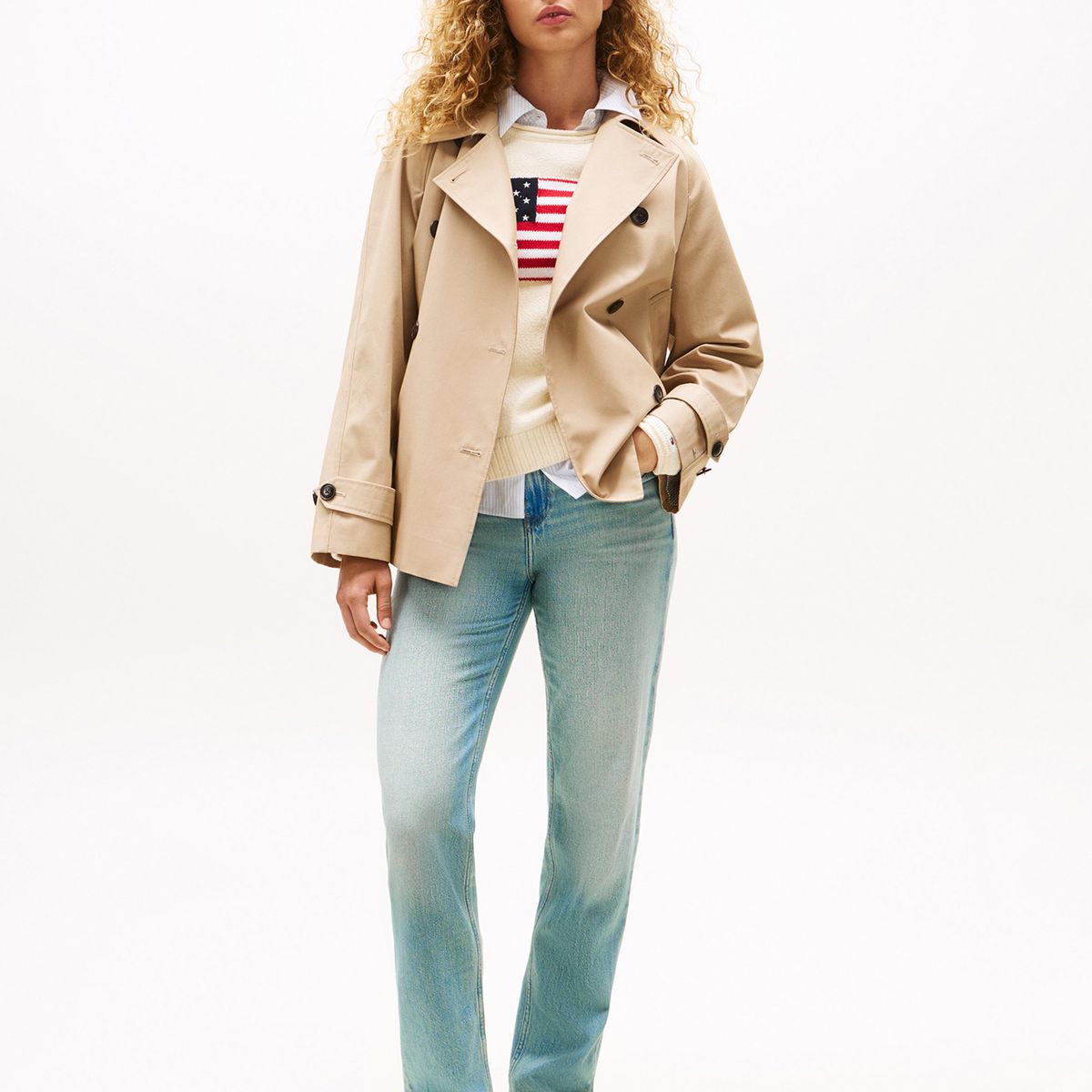 TOMMY HILFIGER - Zapatillas De Cuero Essential Chic Blanco Tommy Hilfiger