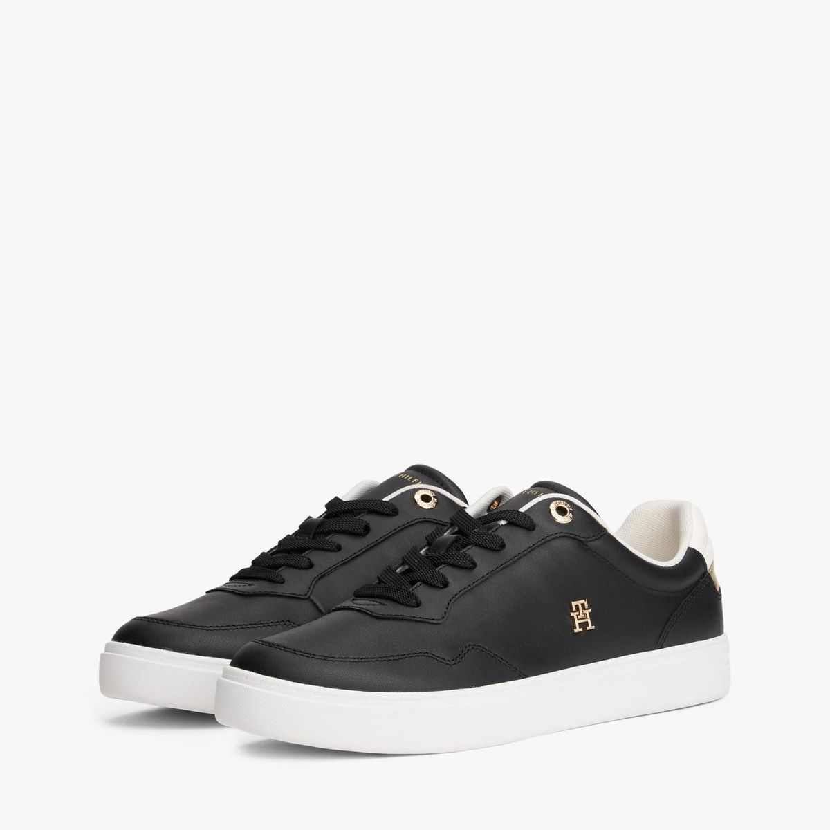 TOMMY HILFIGER - Zapatillas De Cuero Essential Negro Tommy Hilfiger