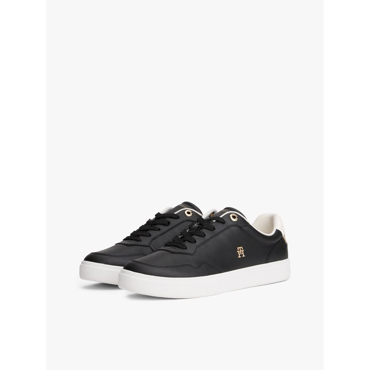TOMMY HILFIGER - Zapatillas De Cuero Essential Negro Tommy Hilfiger