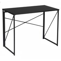 Mesa Escritorio Plegable de Metal y Madera 100x50x75 cm