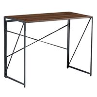 Mesa Escritorio Plegable de Metal y Madera 100x50x75 cm