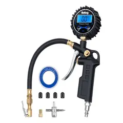 GENERICO - Pistola Para Inflar Y Calibrar Neumáticos Manómetro BELUG