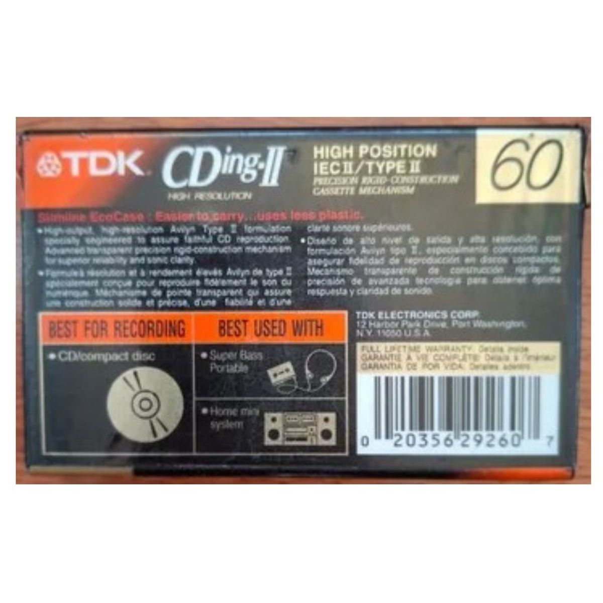 GENERICO - CASSETTE TDK CDing-II 60 MINUTES / CASSETTE