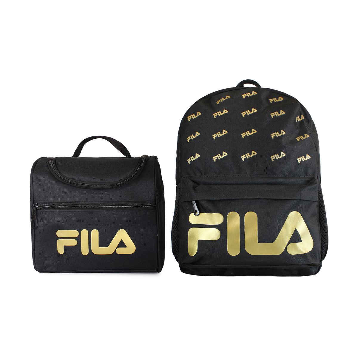 FILA - Pack Fila Mochila 10lts Urbanix + Lonchera térmica Bonet negro-gold
