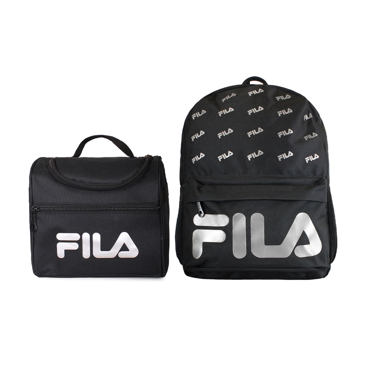 FILA - Pack Fila Mochila 16lts Urbanix + Lonchera térmica Bonet negro-silver