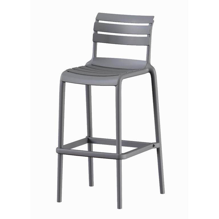 Piso Taburete Silla alta bar cocina Galt 65cm Gris Gris oscuro