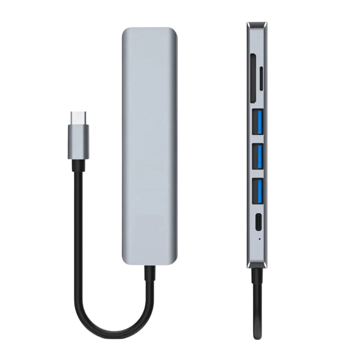 NOVYSTOR - Adaptador 7 En 1 Usb-c Con Hdmi Y Puertos Usb para PC