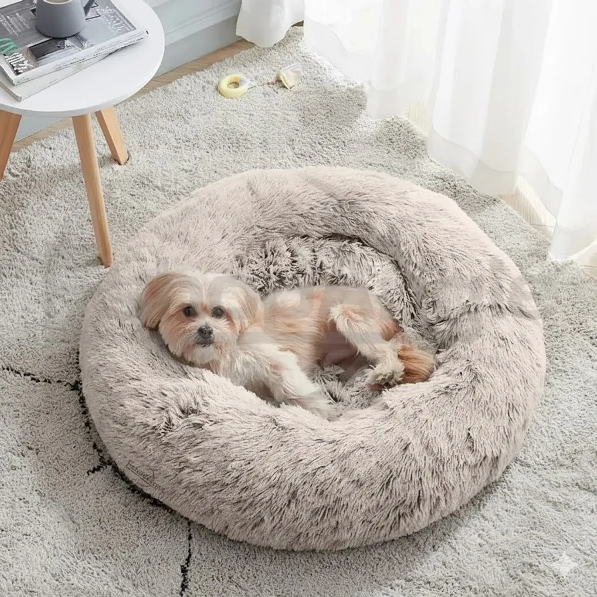 GENERICO - Cama Perro Mascota Antiestres Felpa Confortable 67cm