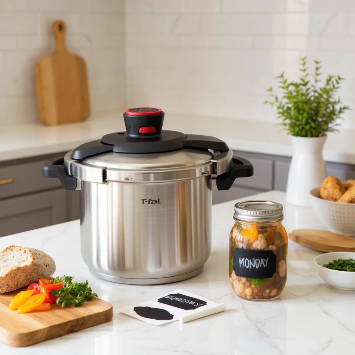 TEFAL - Olla a Presión Clipso Acero Inoxidable 7,5L