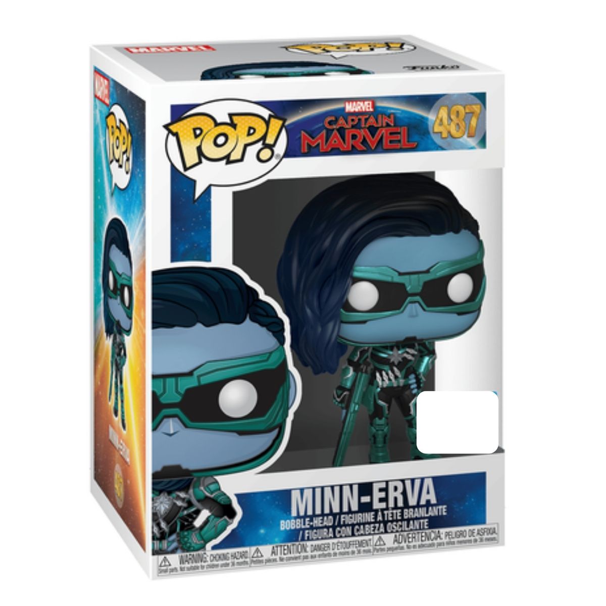 FUNKO - Funko Pop Capitana Marvel – Minn-Erva 487  + Protector