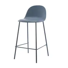 ESCANDINAVIA - Piso Taburete Silla Alta Bar Cocina Eira 65 cm Azul Oscuro