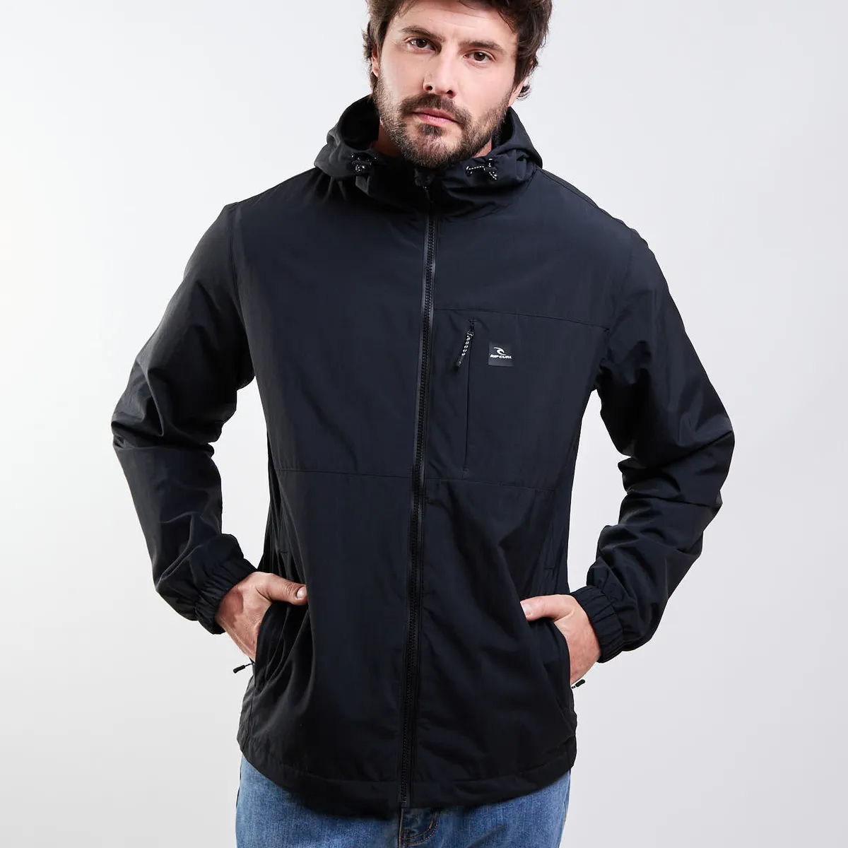 RIP CURL - Cortaviento Tide Negro Hombre Rip Curl