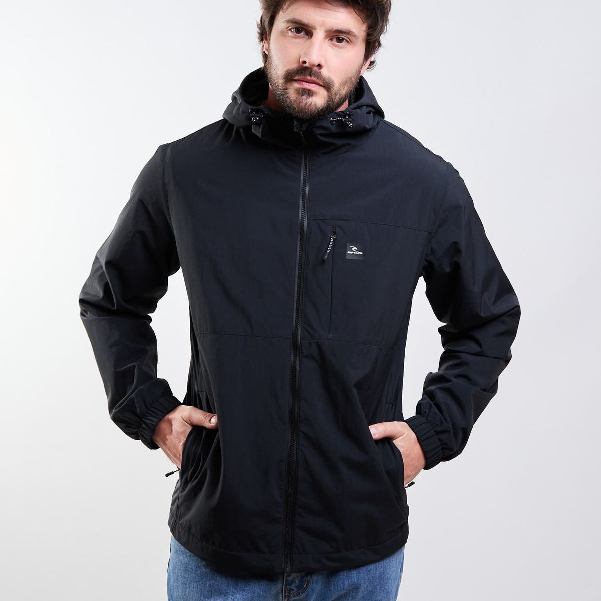 RIP CURL - Cortaviento Tide Negro Hombre Rip Curl