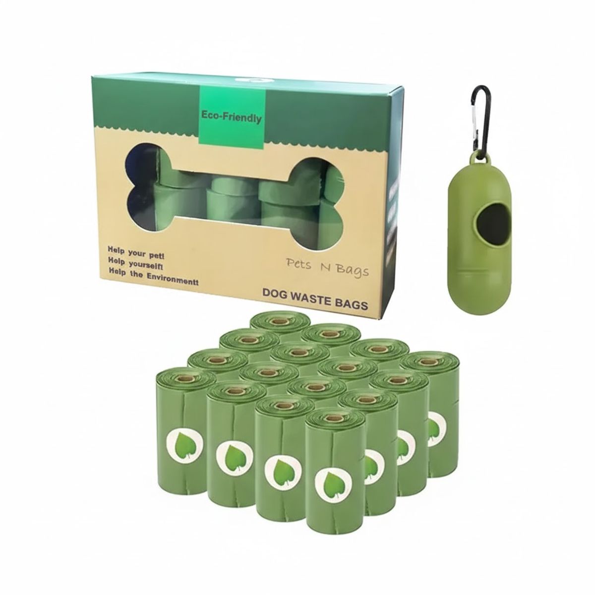 GENERICO - Bolsas Ecologica Desecho De Mascotas 16 Rollos De 15 Bolsas