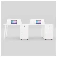 RODLER - Estación de Trabajo 4 Puestos Nordik 240x120 cms