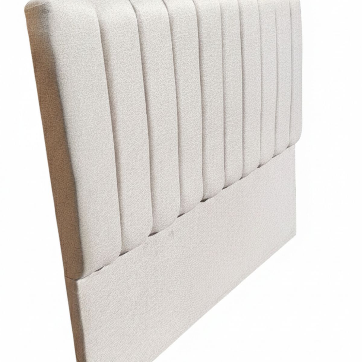 GENERICO - Respaldo de Cama Premium - Diseño Acanalado Felpa/Lino 2 plaza