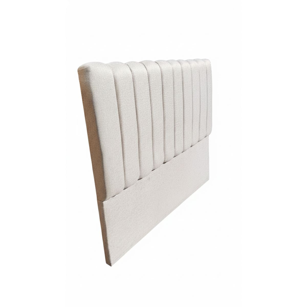 GENERICO - Respaldo de Cama Premium - Diseño Acanalado Felpa/Lino 2 plaza