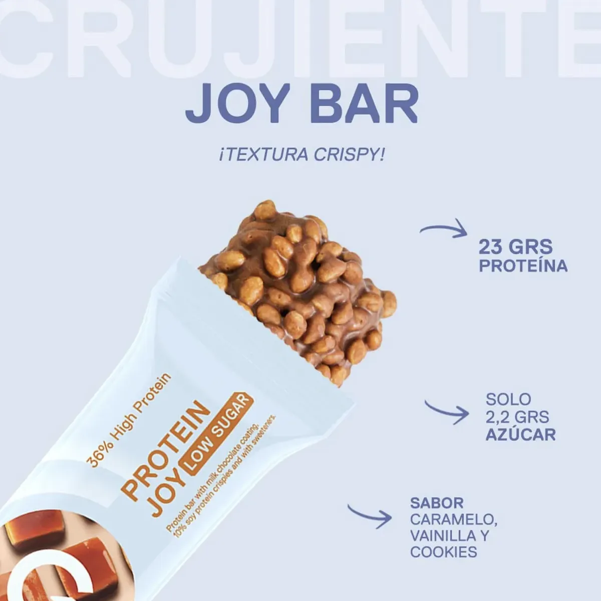 QNT - Barra de proteina QNT - Joy Caramel Crunchy 12 unidades