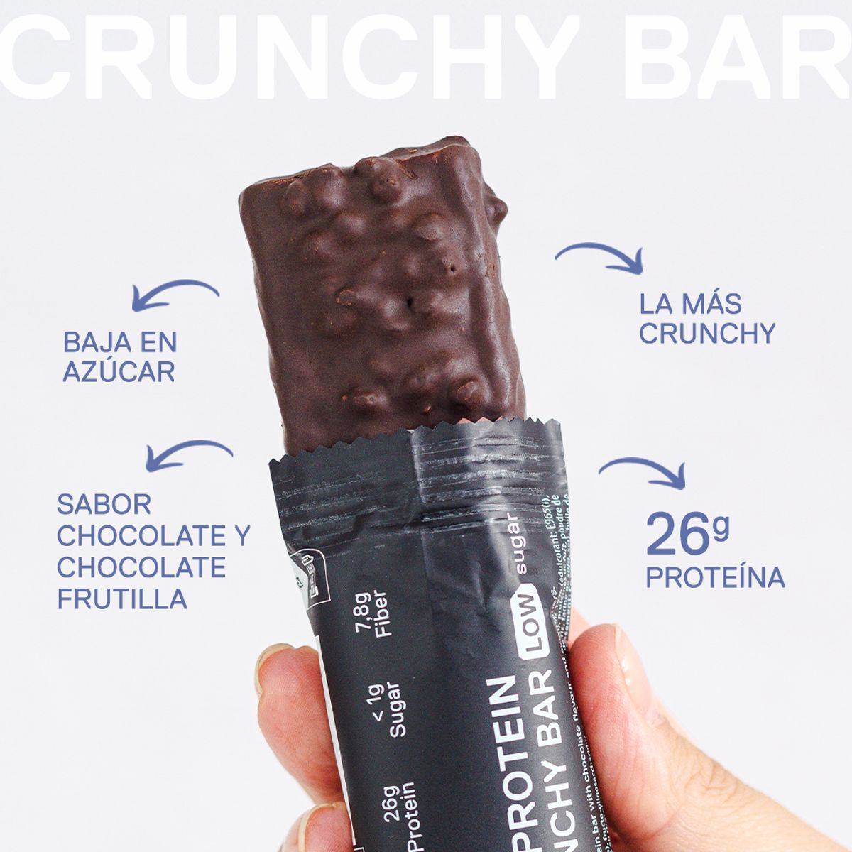 QNT - Barra de proteina QNT - Crunchy Chocolate Flavour 12 unidades
