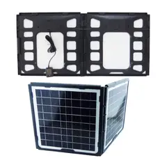 GENERICO - Panel Solar Portátil Plegable De 50 Watt A 12 Volt Por Usb Negro