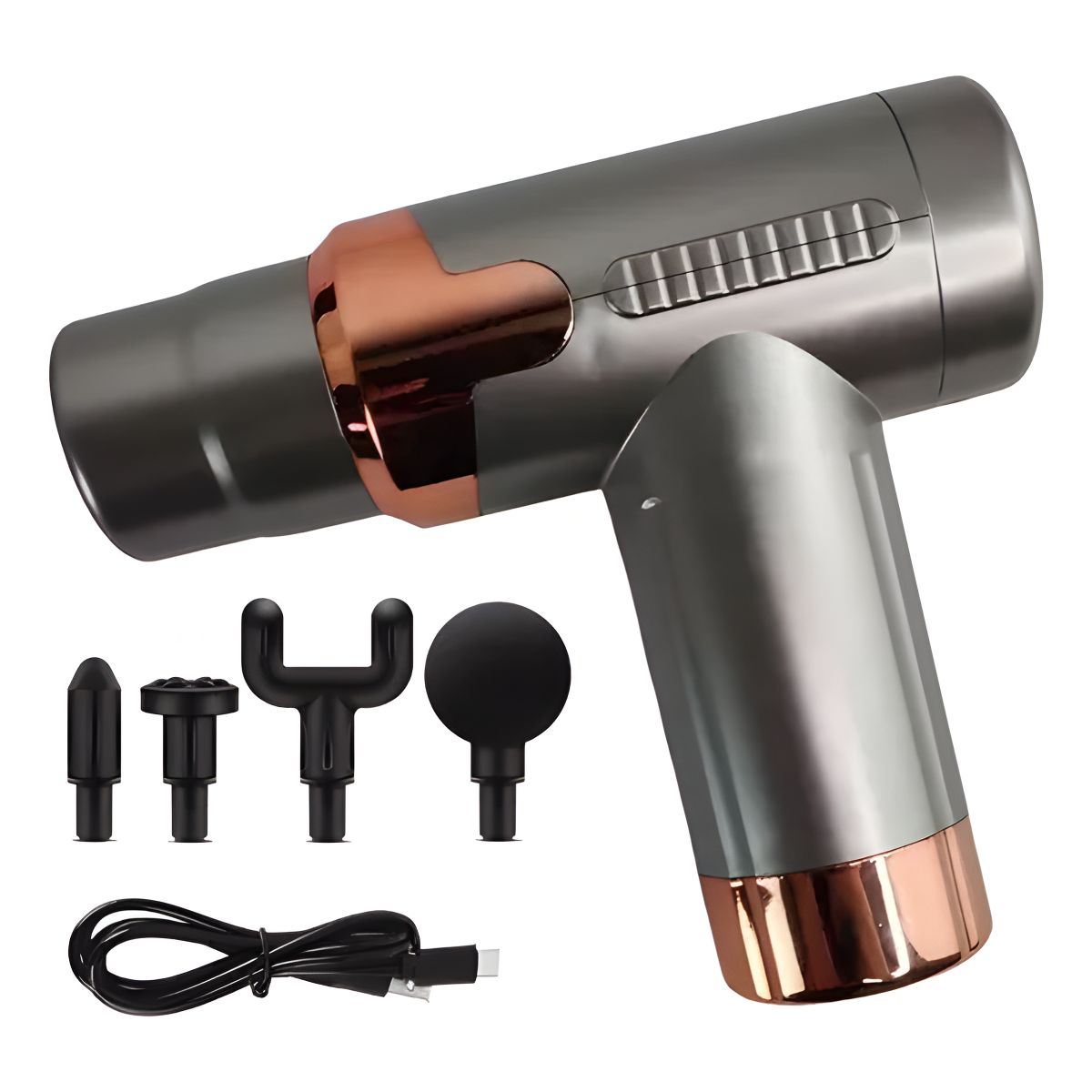 GENERICO - Mini Pistola De Masaje Fascial Recargable Usb 6 Velocidades