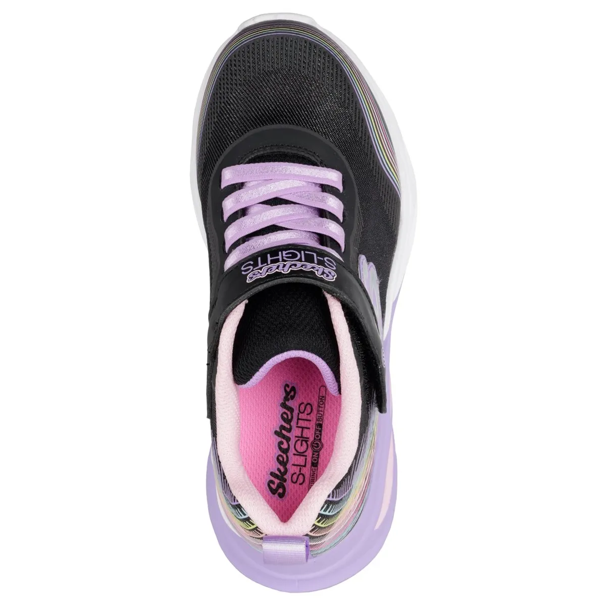 SKECHERS - Zapatillas Niña Cosmic Glow Rainbow Beam Negro Skechers