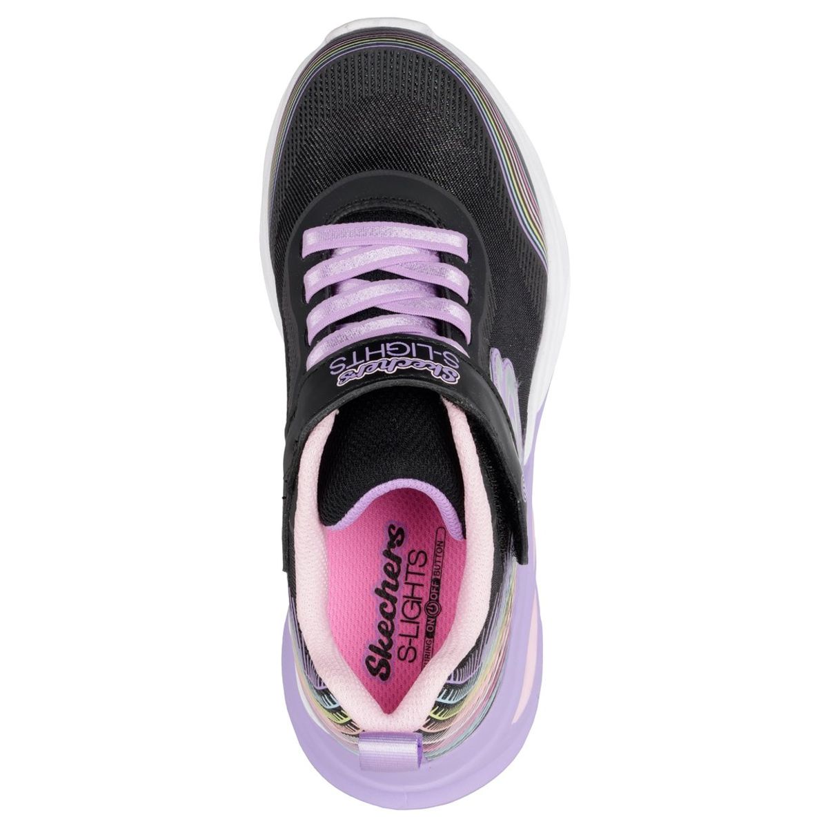 SKECHERS - Zapatillas Niña Cosmic Glow Rainbow Beam Negro Skechers