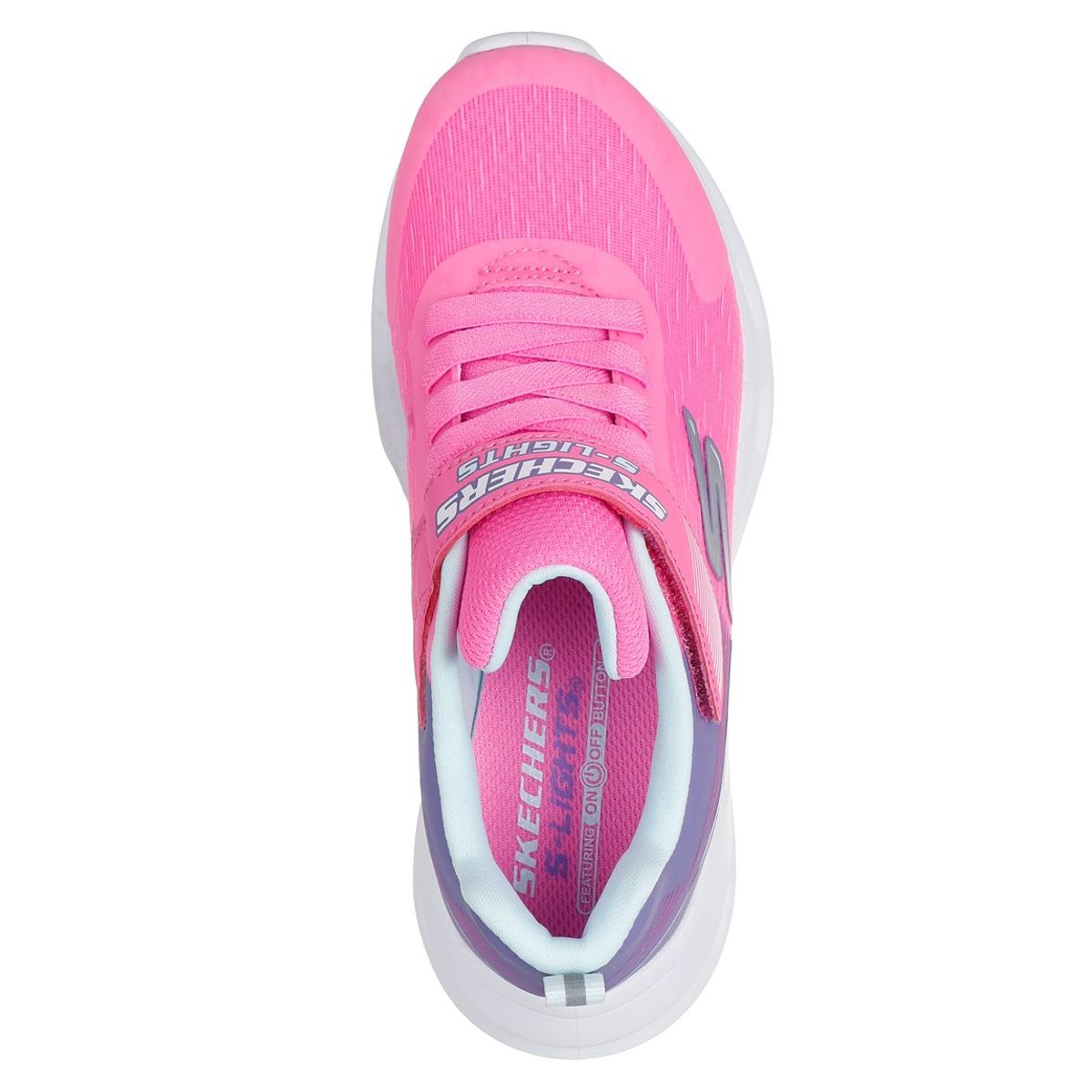 SKECHERS - Zapatillas Niña Glide-Step Lights Blanco rosado Skechers