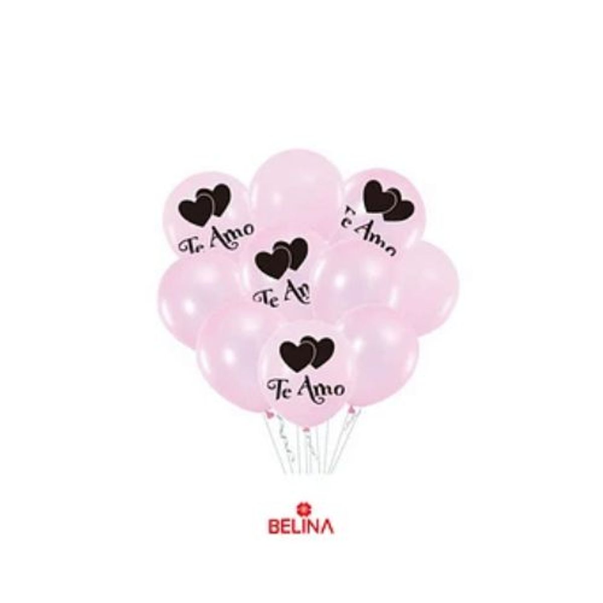 GENERICO - Set de globos de látex rosa te amo