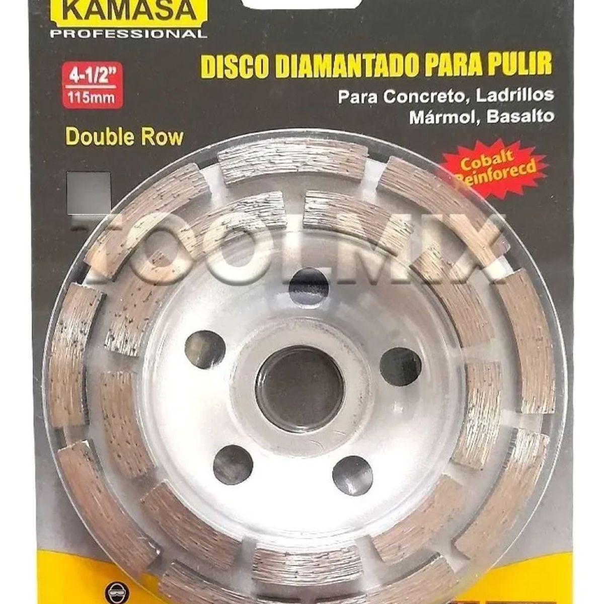 KAMASA - Disco Copa Diamantado Doble Segmentado Para Pulir De 4-12