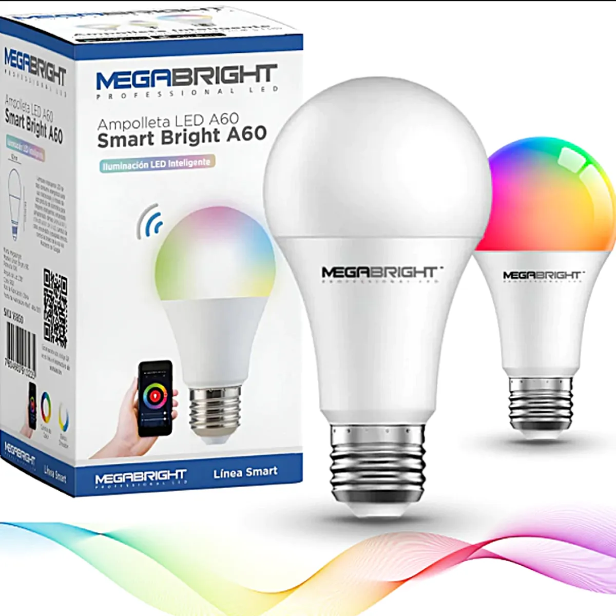 MEGABRIGHT - Ampolleta Smart A60 10W RGB WIFI
