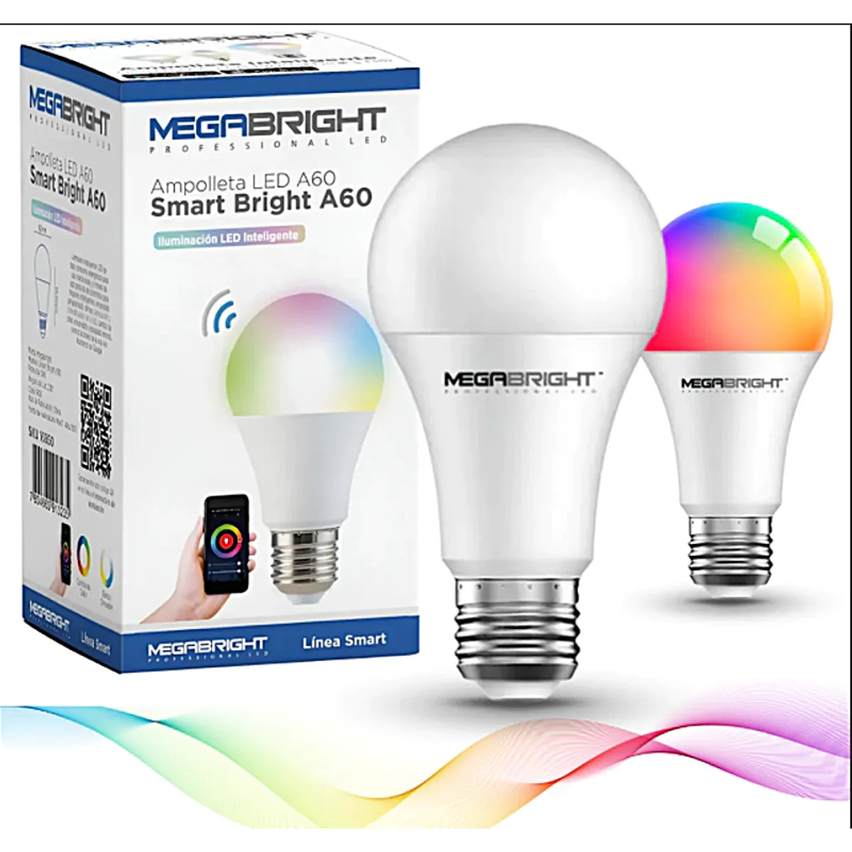 MEGABRIGHT - Ampolleta Smart A60 10W RGB WIFI