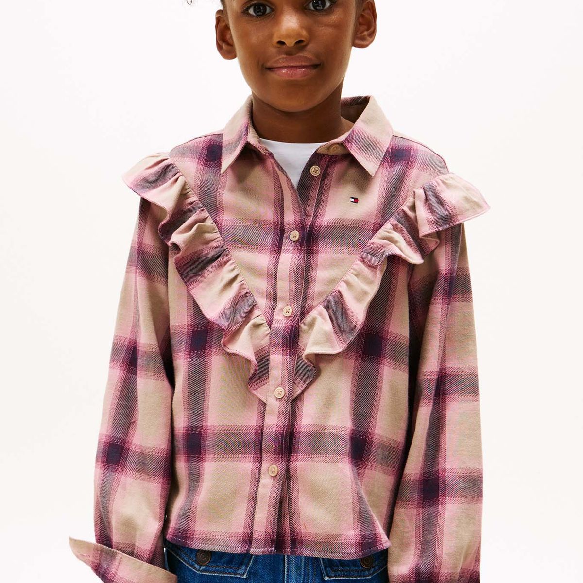 TOMMY HILFIGER - Blusa Amplia Con Volantes Multicolor Tommy Hilfiger