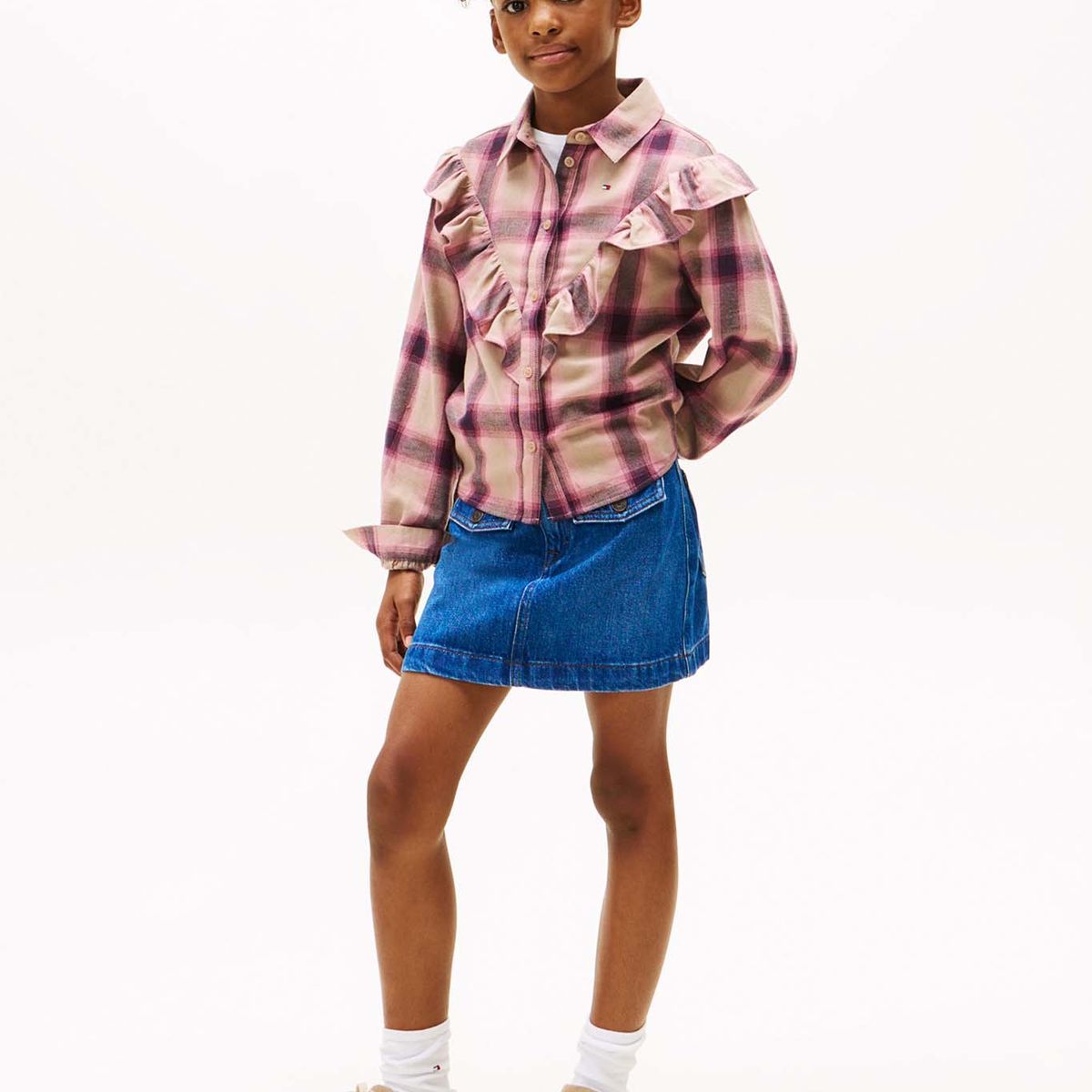 TOMMY HILFIGER - Blusa Amplia Con Volantes Multicolor Tommy Hilfiger