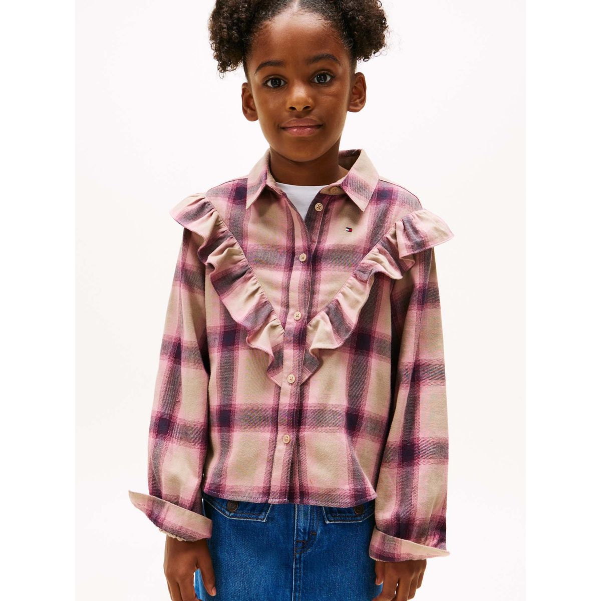 TOMMY HILFIGER - Blusa Amplia Con Volantes Multicolor Tommy Hilfiger