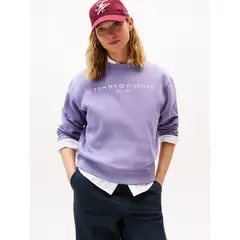 TOMMY HILFIGER - Polerón Modern Con Logo Lila