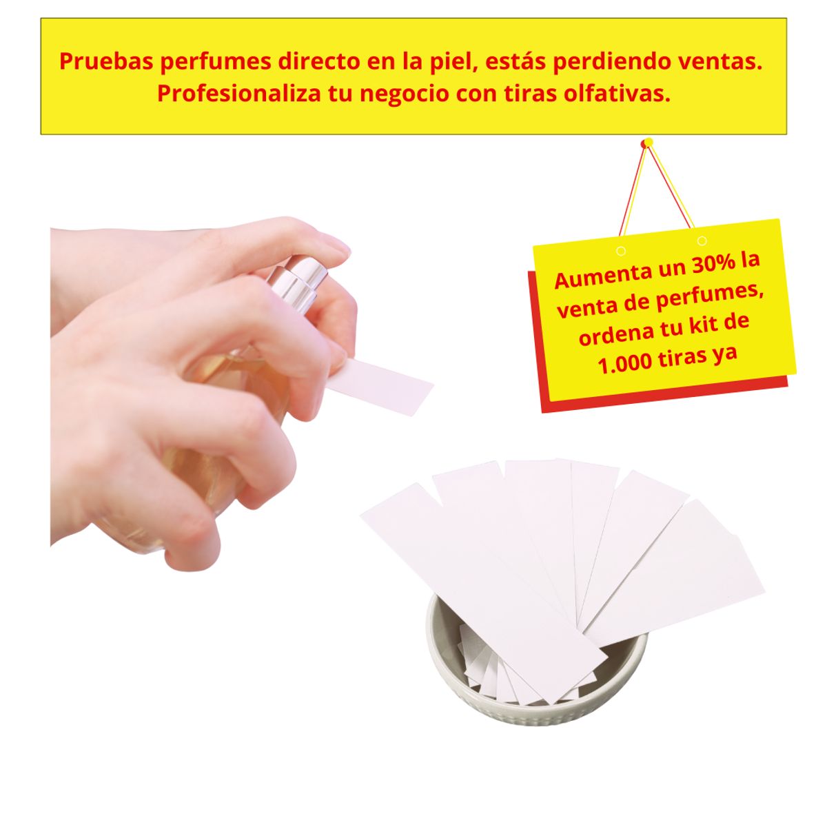 GENERICO - Tiras Olfativas Mouillette Prueba De Perfumes 1000 Unidades