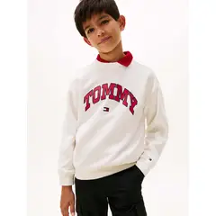 TOMMY HILFIGER - Polerón Varsity Print Blanco