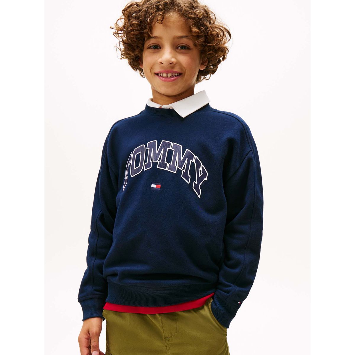 TOMMY HILFIGER - Polerón Varsity Print Azul Tommy Hilfiger