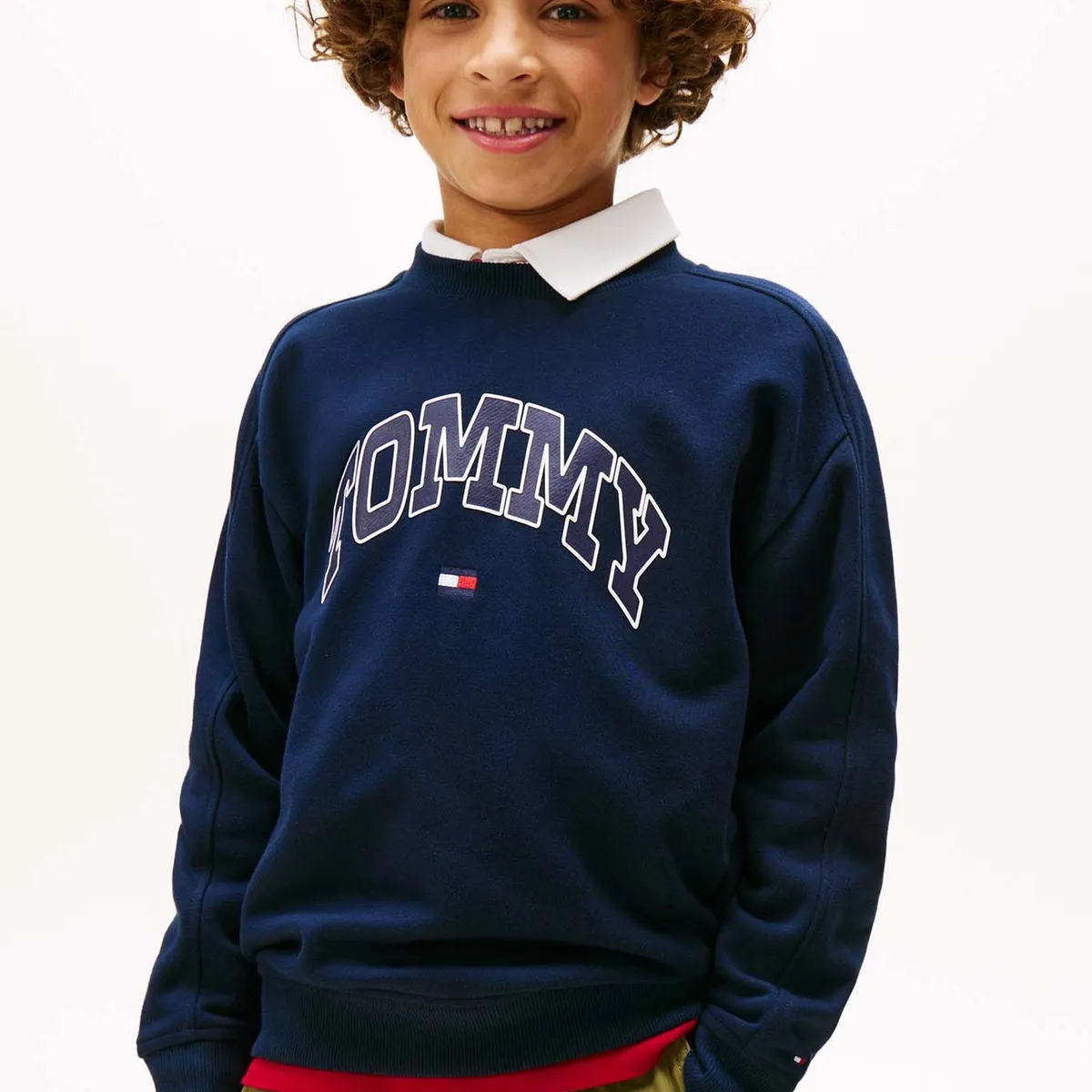 TOMMY HILFIGER - Polerón Varsity Print Azul Tommy Hilfiger