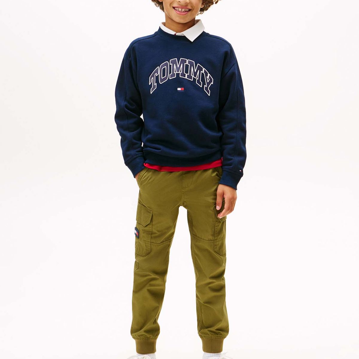 TOMMY HILFIGER - Polerón Varsity Print Azul Tommy Hilfiger