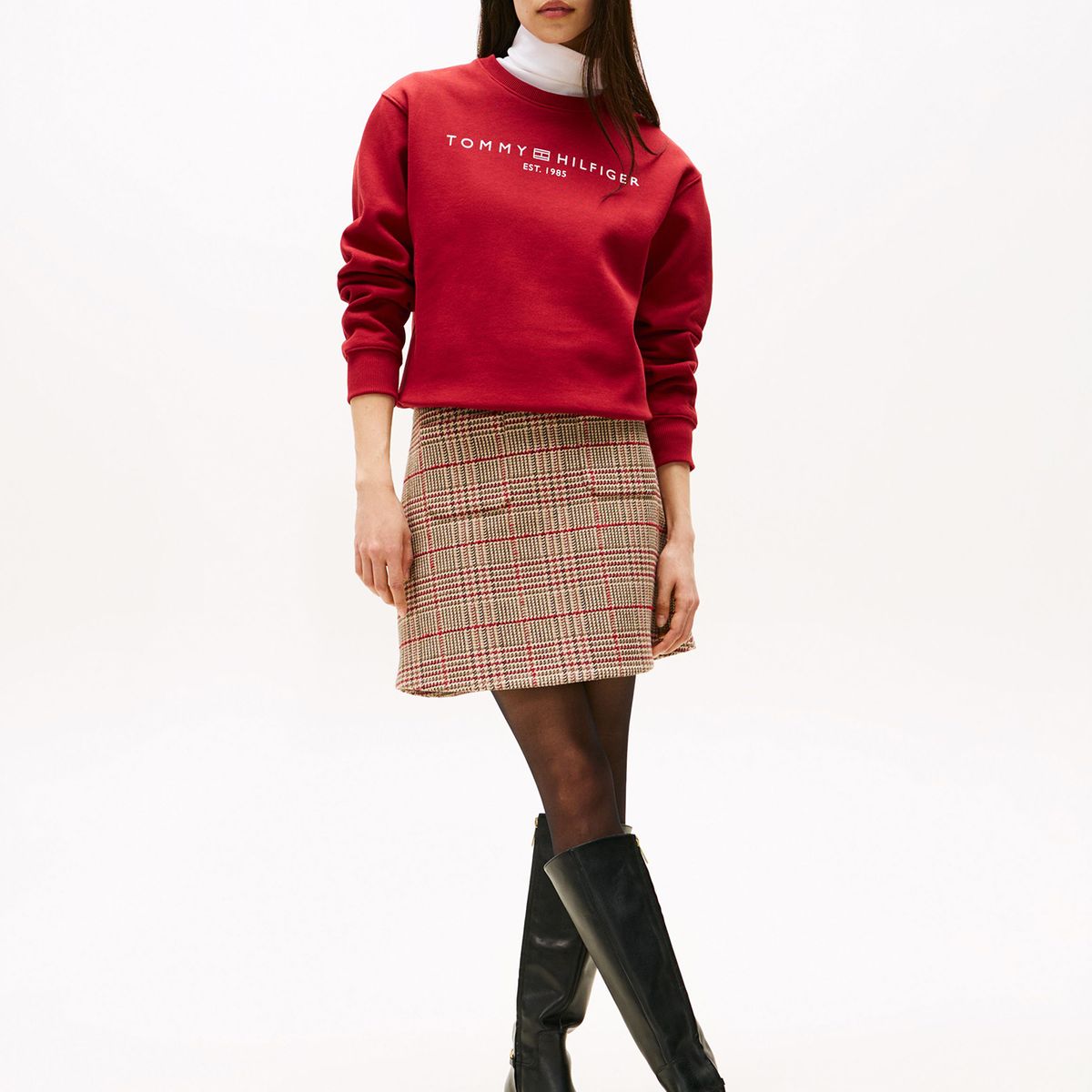 TOMMY HILFIGER - Polerón Modern Con Logo Rojo Tommy Hilfiger