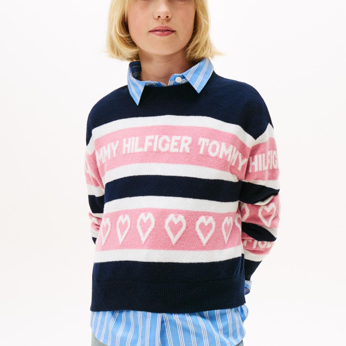 TOMMY HILFIGER - Sweater Amplio Con Inscripción Multicolor Tommy Hilfiger