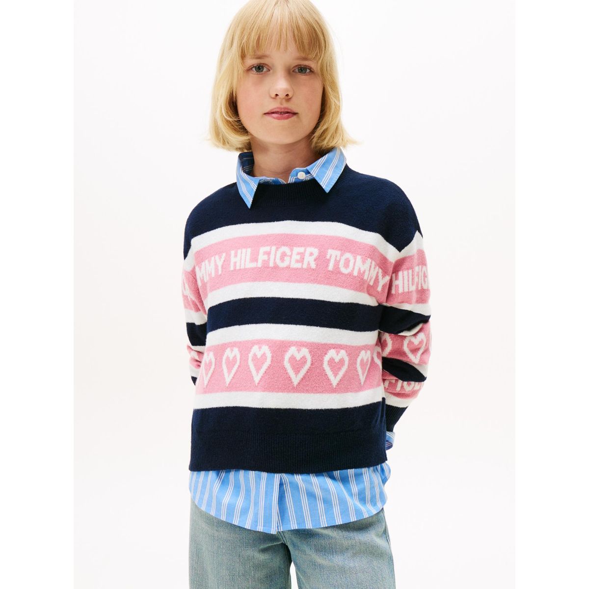 TOMMY HILFIGER - Sweater Amplio Con Inscripción Multicolor Tommy Hilfiger