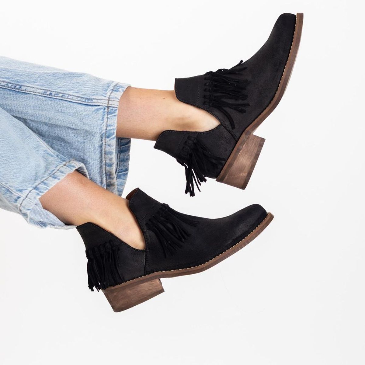 GIANI DAFIRENZE - Botin Cuero Mujer Azara Negro