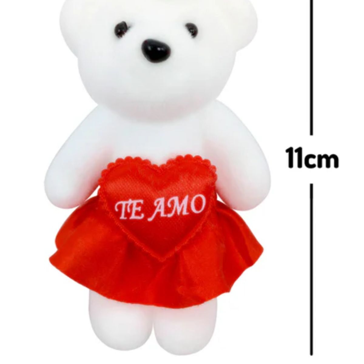 GENERICO - Pack 12 Osos De Peluche  11 cm San Valentin Regalo Colores Variados