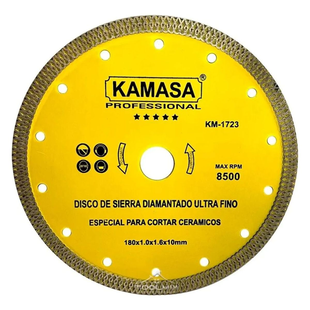 KAMASA - Disco Corte Diamantado 7puLG Porcelanato Mármol Granito