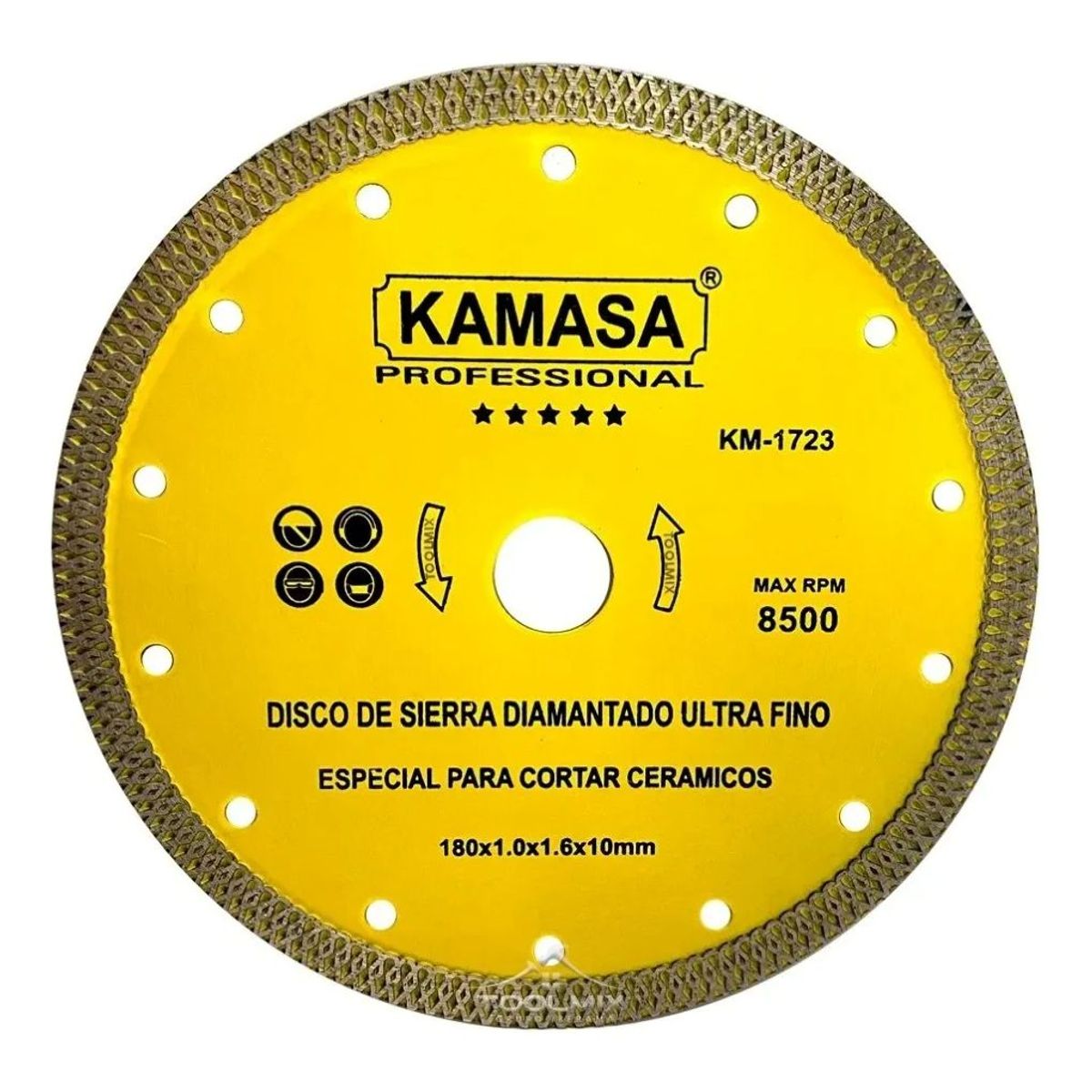 KAMASA - Disco Corte Diamantado 7puLG Porcelanato Mármol Granito