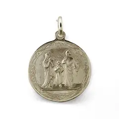 GENERICO - Medalla de la Sagrada familia y Ángel de la Guarda 30mm